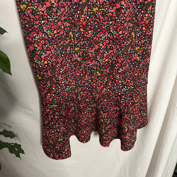 NWT Anthropologie Hutch Floral Sweetheart Midi Dress Burgundy Size XSP - Picture 7 of 9